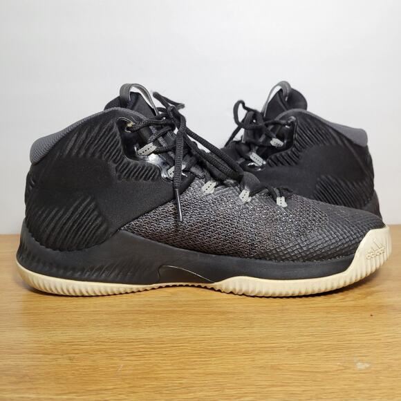 Adidas Crazy Hustle Men’s Black/White Basketball Shoes Size 9.5 FAST SHIPPING - Picture 4 of 12